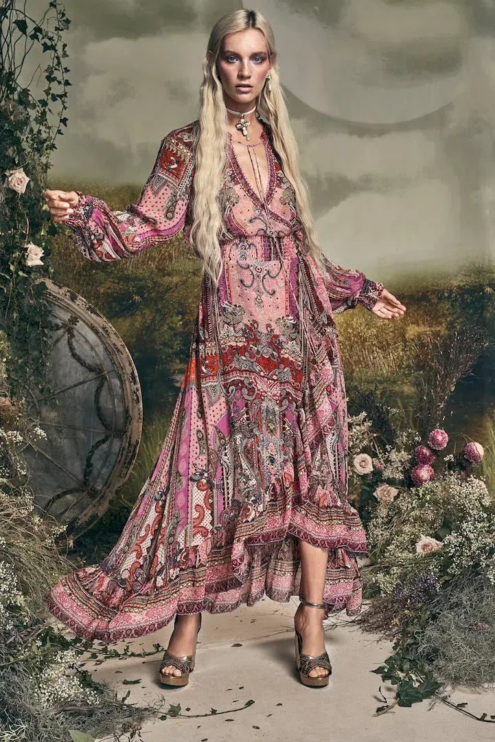 Camilla Lotus Lovers Blouson Sleeve Wrap Dress Size XL / AU 16 photo 8