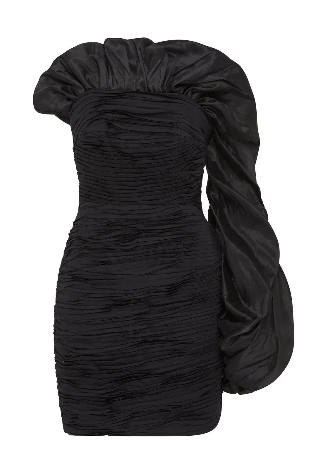 Aje Allégro Tucked Puff Dress Black Size 6 photo 4