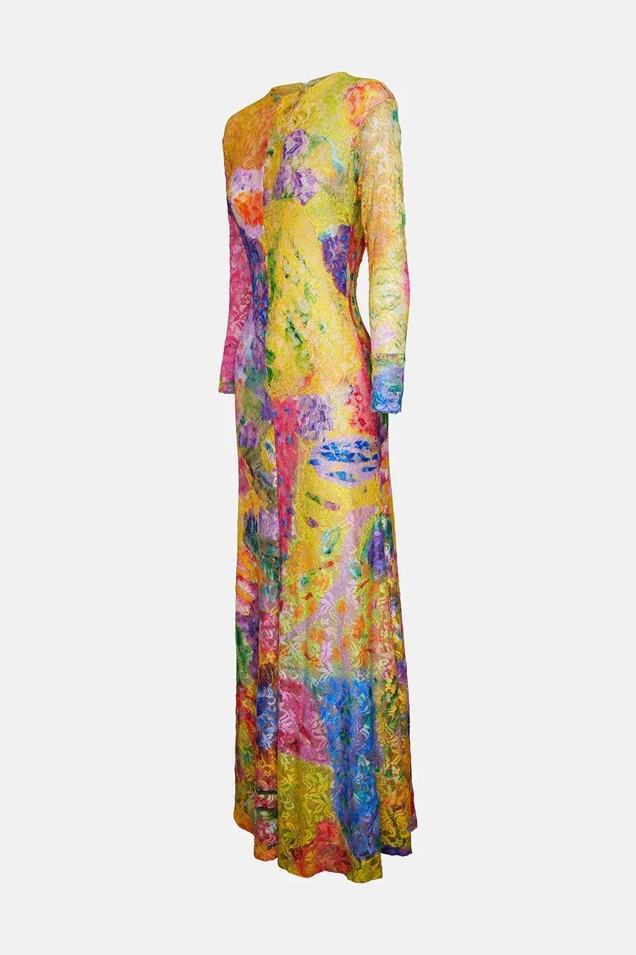 Romance was born Yellow Reef Long Sleeve Lace Frock Multi Size 12 photo 5