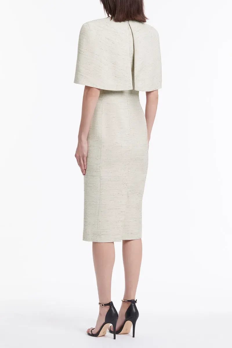 Carla Zampatti Cape Dress Cream Size 6 photo 3
