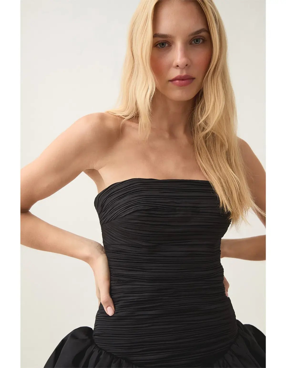 AJE Violette Bubble Hem Mini Dress Black Size 10 photo 2