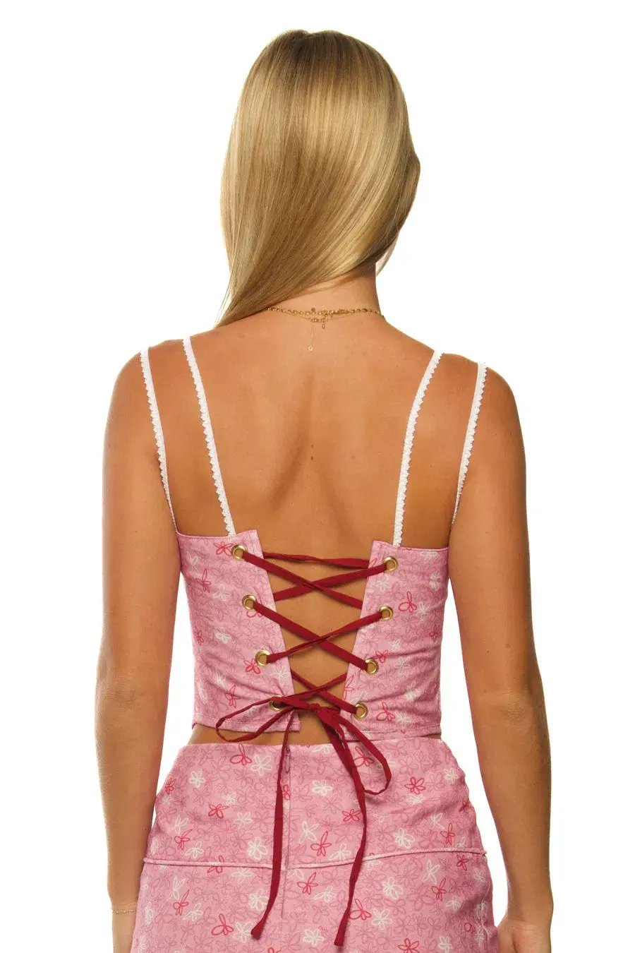 Eisha Corset Top Pink Size S/ Au 8 photo 2