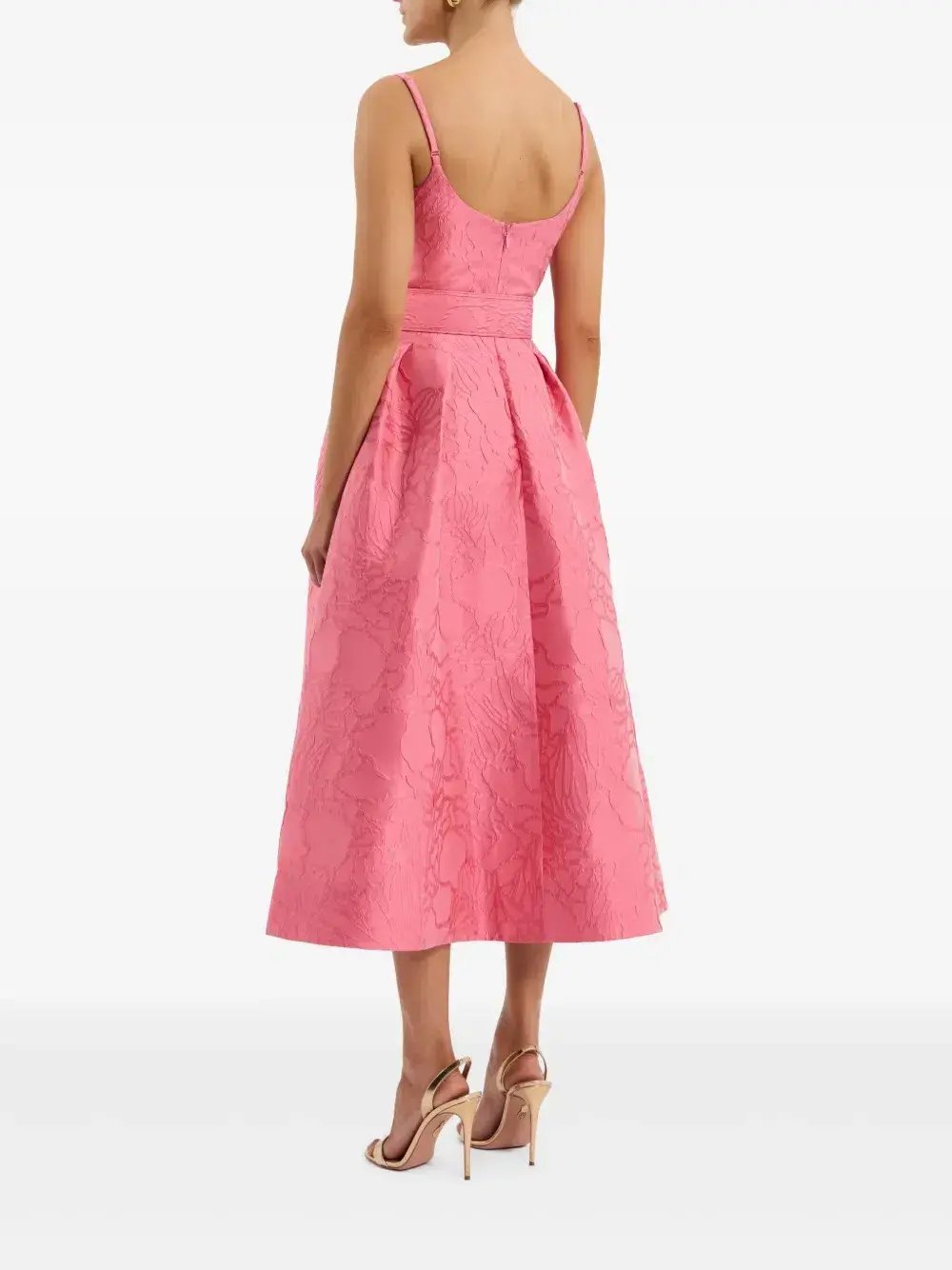 Rebecca Vallance Petra Midi Dress in Pink Size 8 photo 3