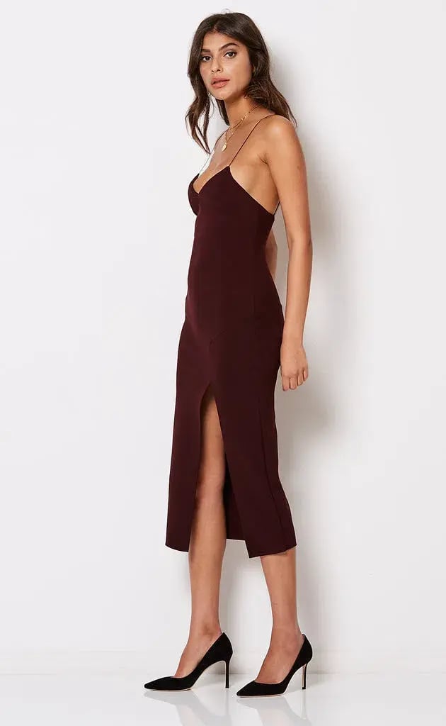 Bec & Bridge Cindy Midi Dress Wine Size 8 photo 2