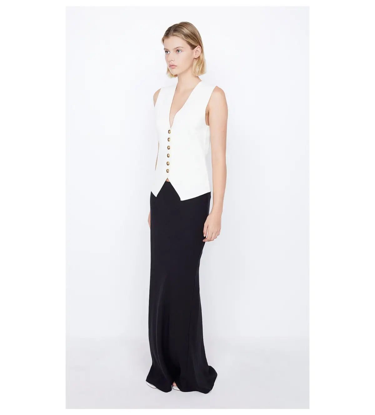 Bec & Bridge Lorah Knit Vest in White Size 8/S photo 3