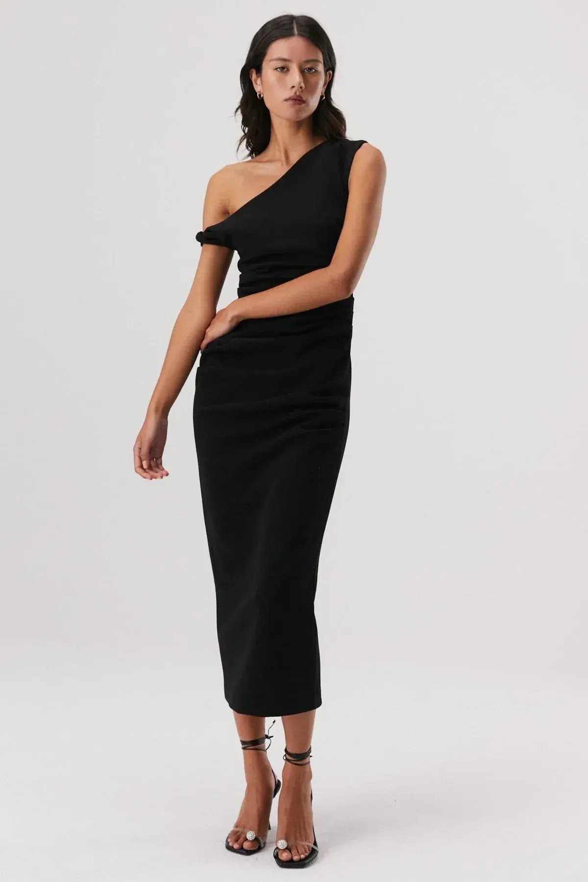 MISHA Alaska Midi Dress Black Size 14/XL photo 4