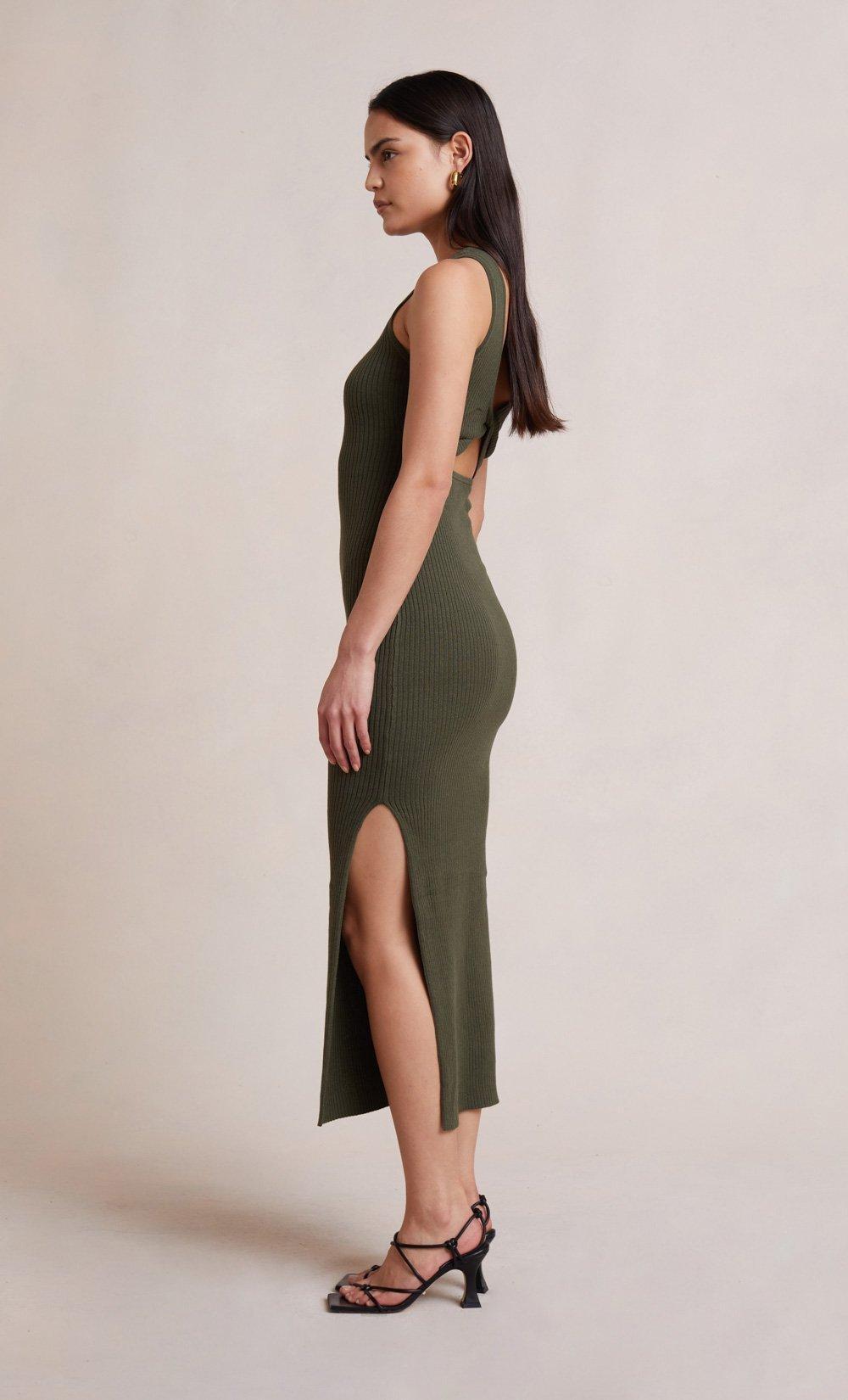 Bec & Bridge Riviera Midi Dress Army Size 12 photo 4