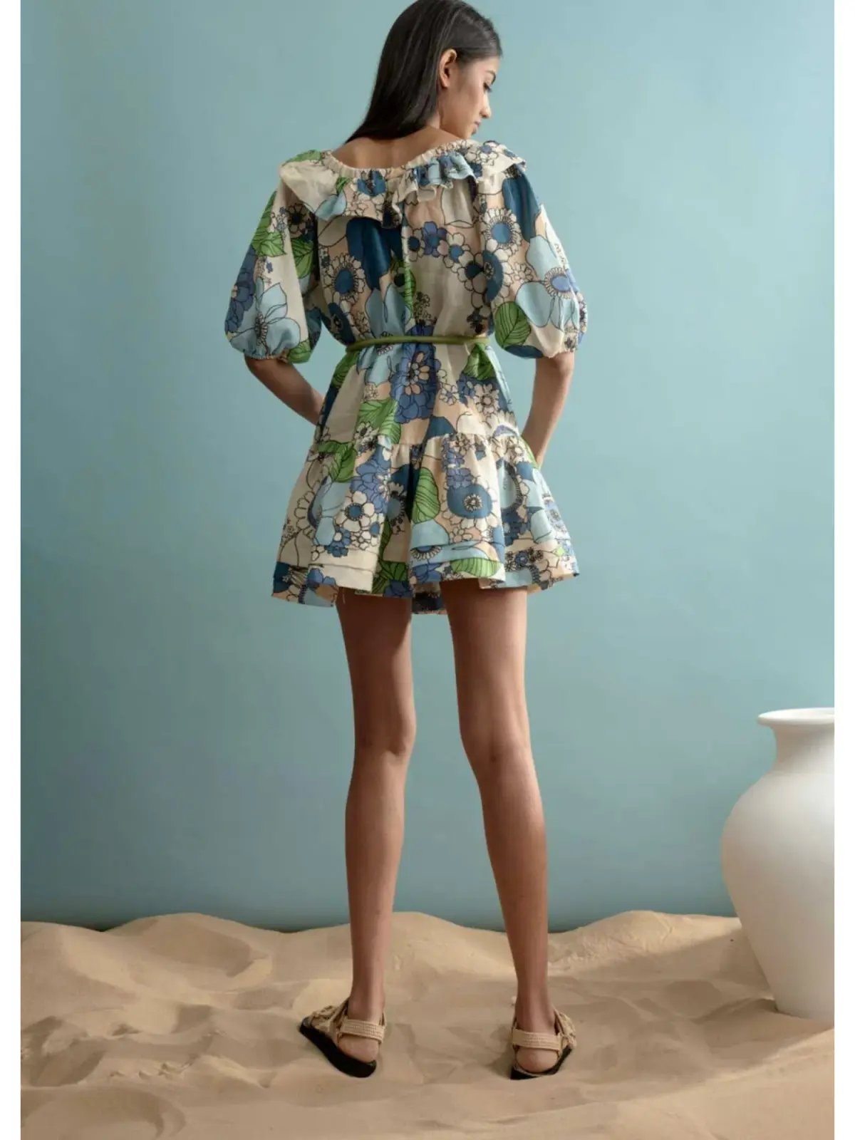 Alemais Farrah Ruffle Off Shoulder Dress Print Size AU 10 photo 3