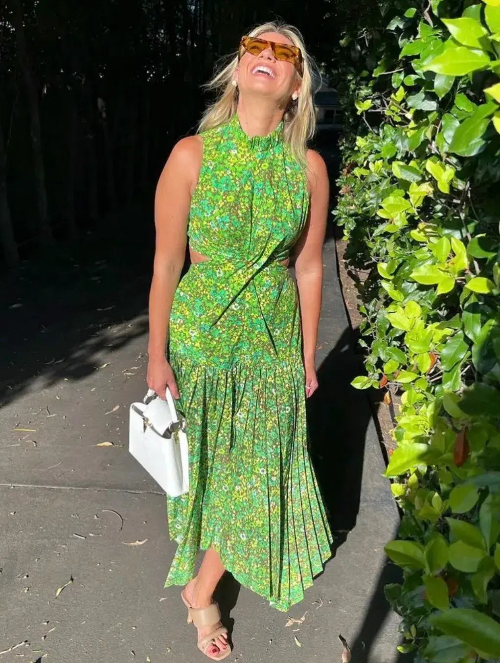 Alemais Phyllis High-Neck Dress Green Size 10 photo 3