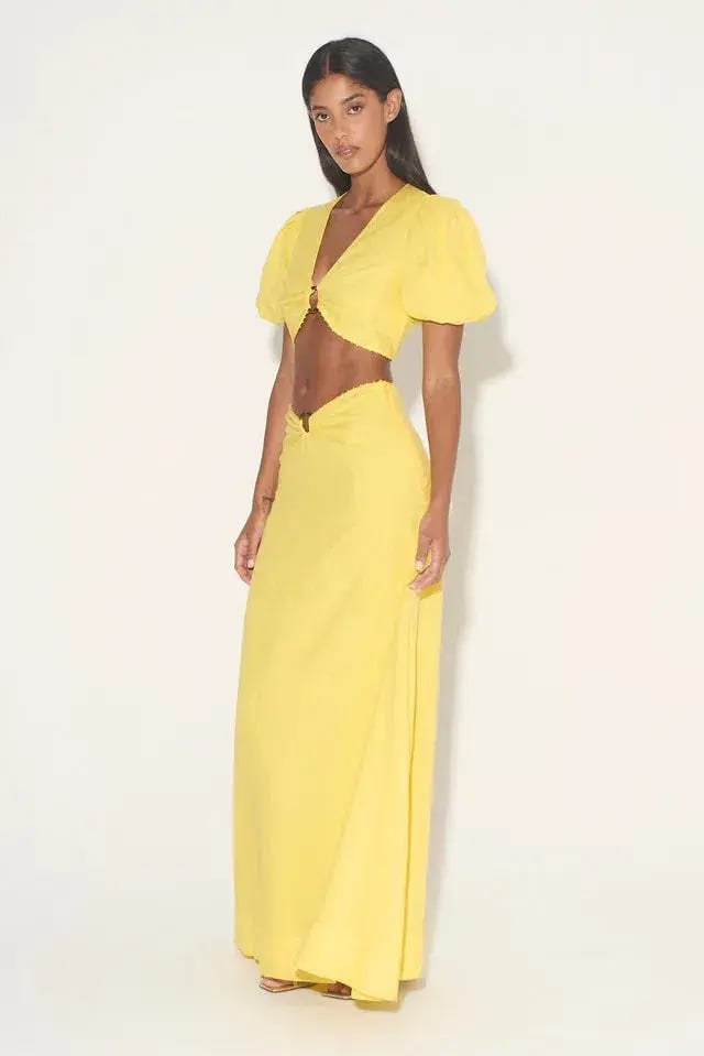 Hansen and Gretel Greer Top & Freya Skirt Set Sunshine Yellow Size XS / AU 6 photo 2