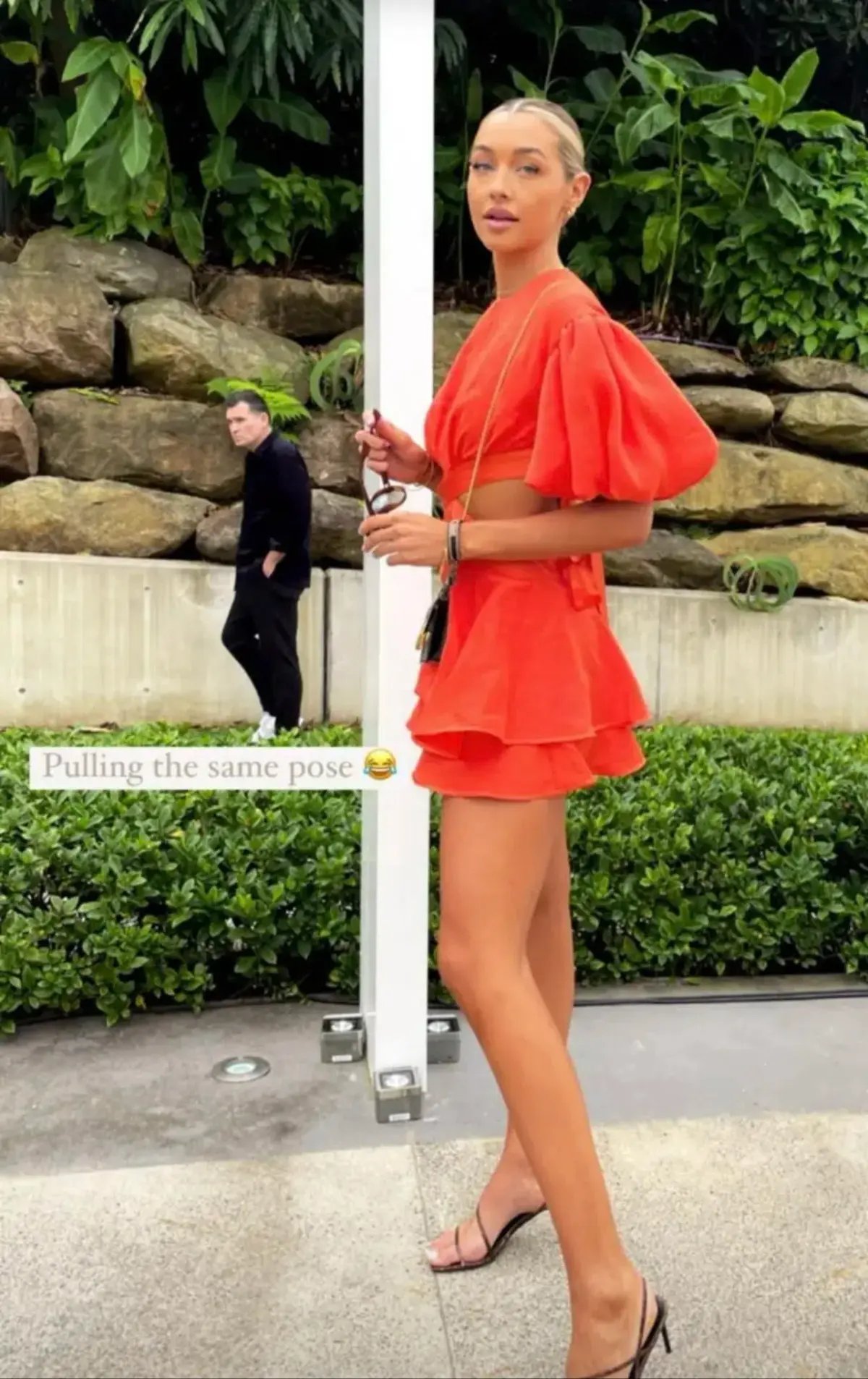 Aje Gracious Cut Out Mini in Saffron Red Size AU 6 photo 4