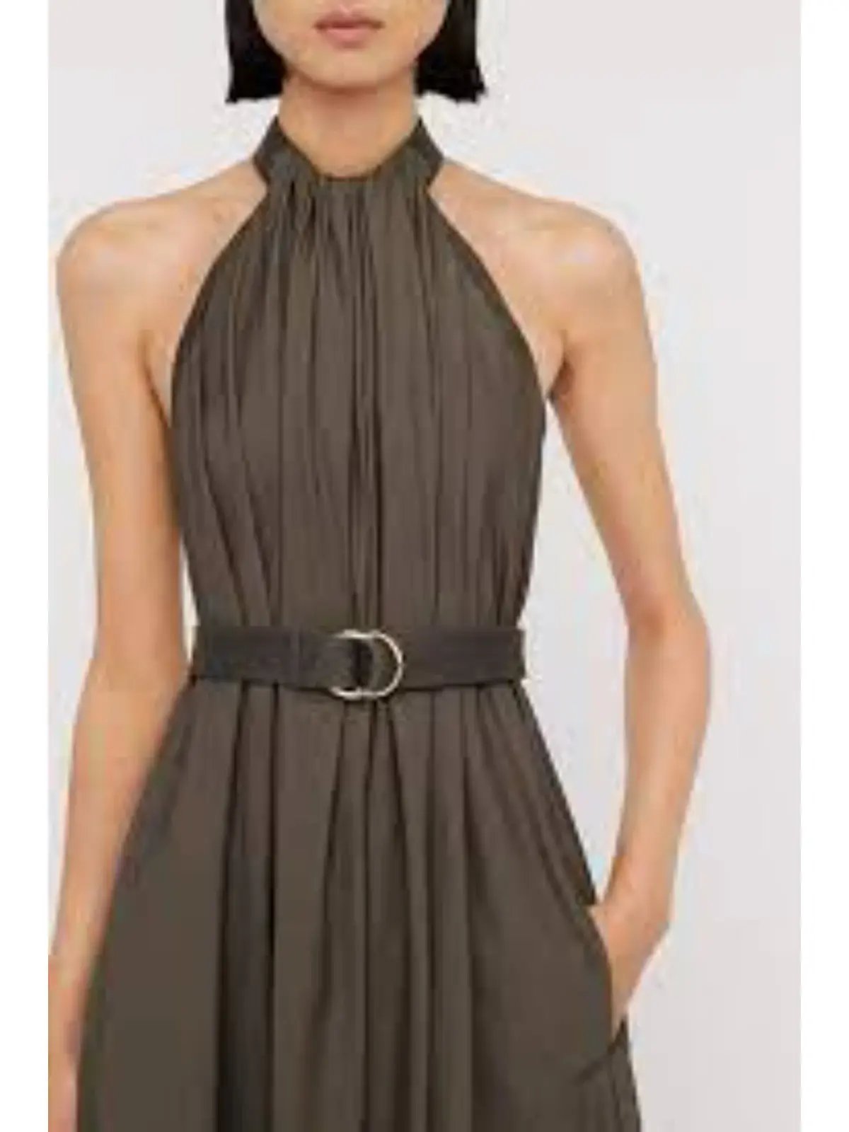 Scanlan Theodore Parachute Cotton Strapping Dress Jungle Green Size AU 6 photo 4
