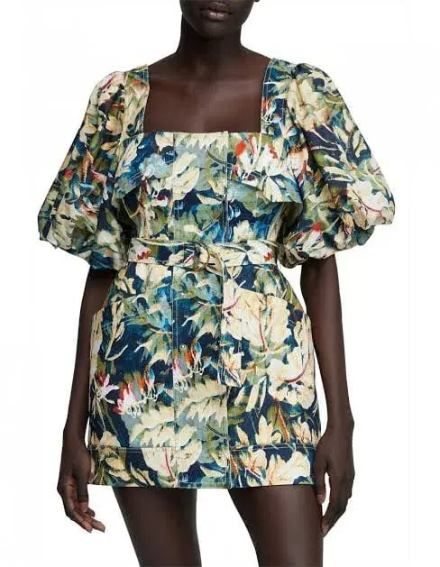 Acler Lovell Mini Dress Floral Size 10 photo 6