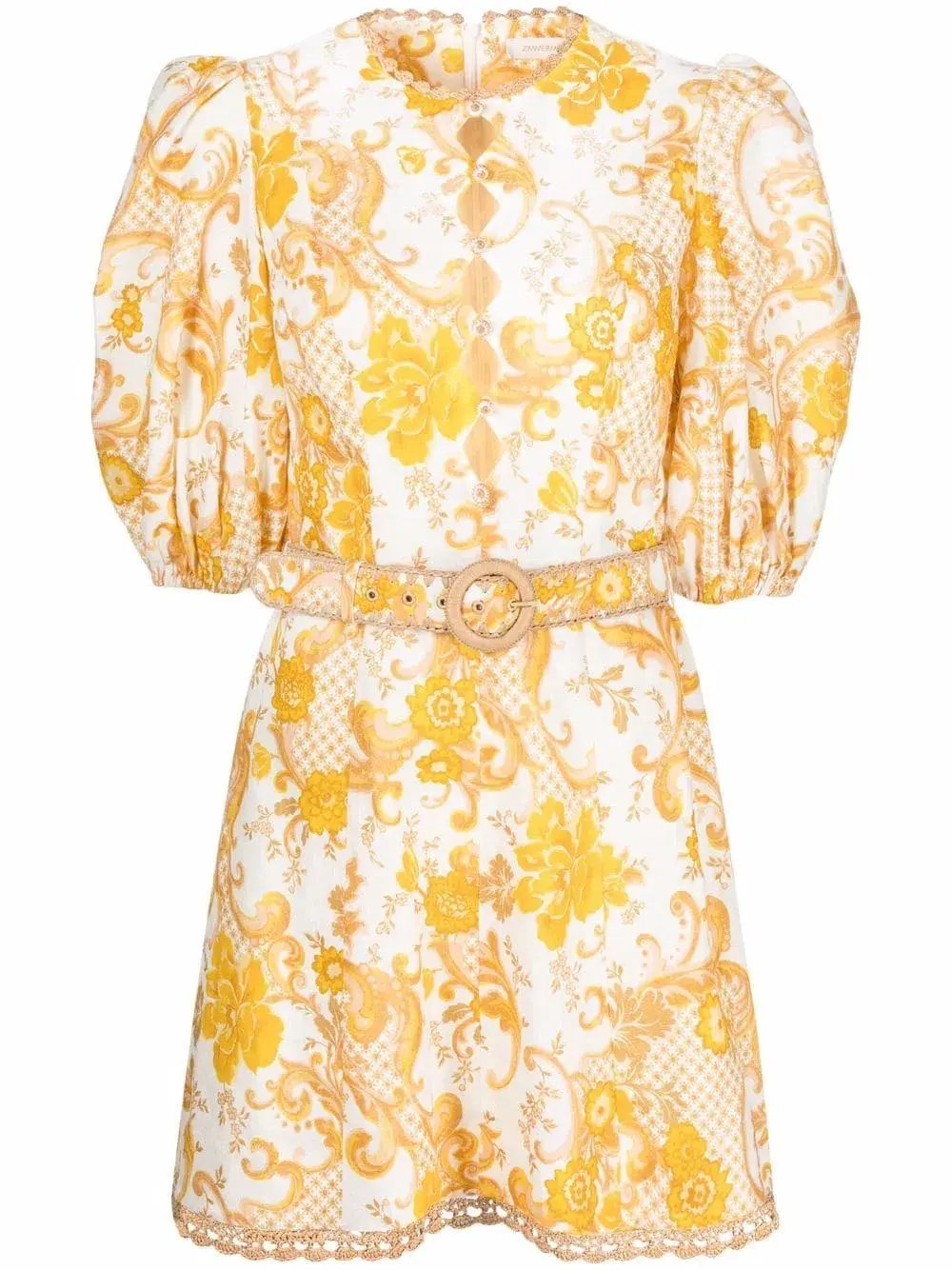 Zimmermann Postcard Mini Dress Print Size 3/ AU 14 photo 5