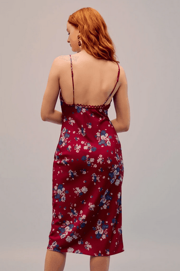 Keepsake The Label Cherished Midi Dress in Raspberry Bloom Floral Size 10 photo 3