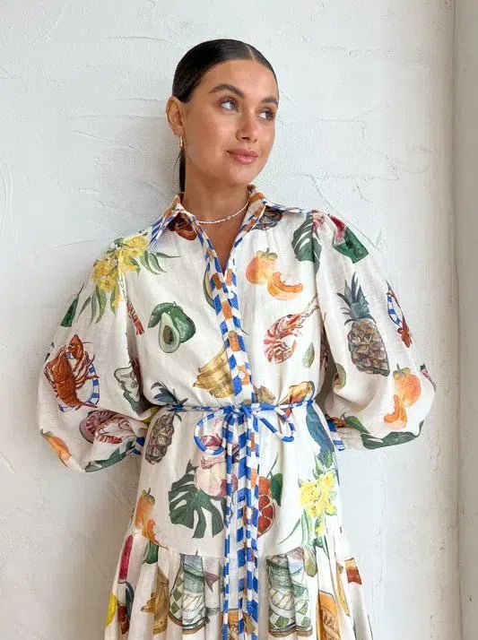 Alemais Theo Shirtdress Print Size 14 photo 5