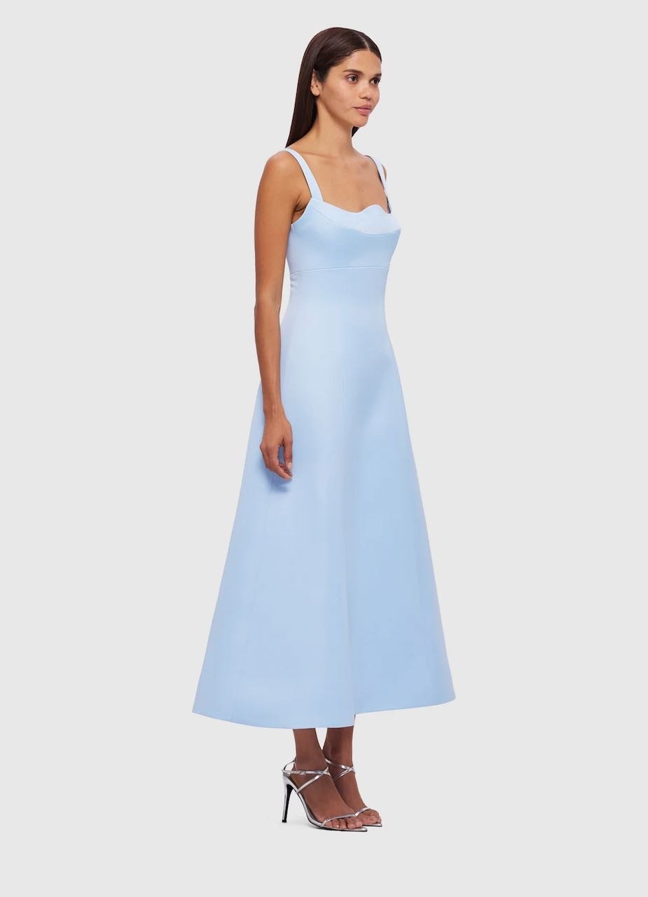 LEO LIN ODETTE MIDI DRESS - SKY BLUE photo 4
