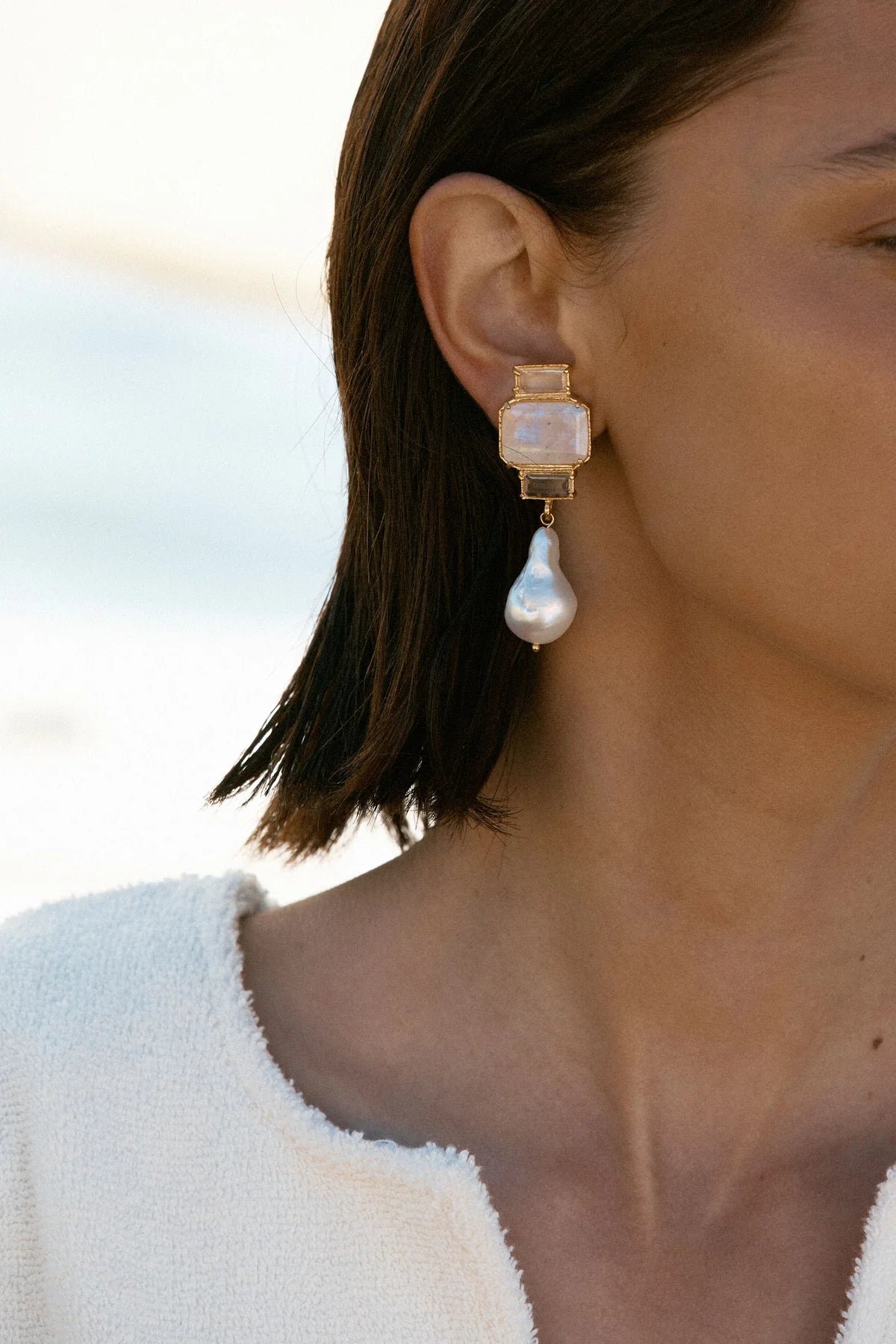 CHRISTIE NICOLAIDES BAMBINA EARRINGS - WHITE photo 2