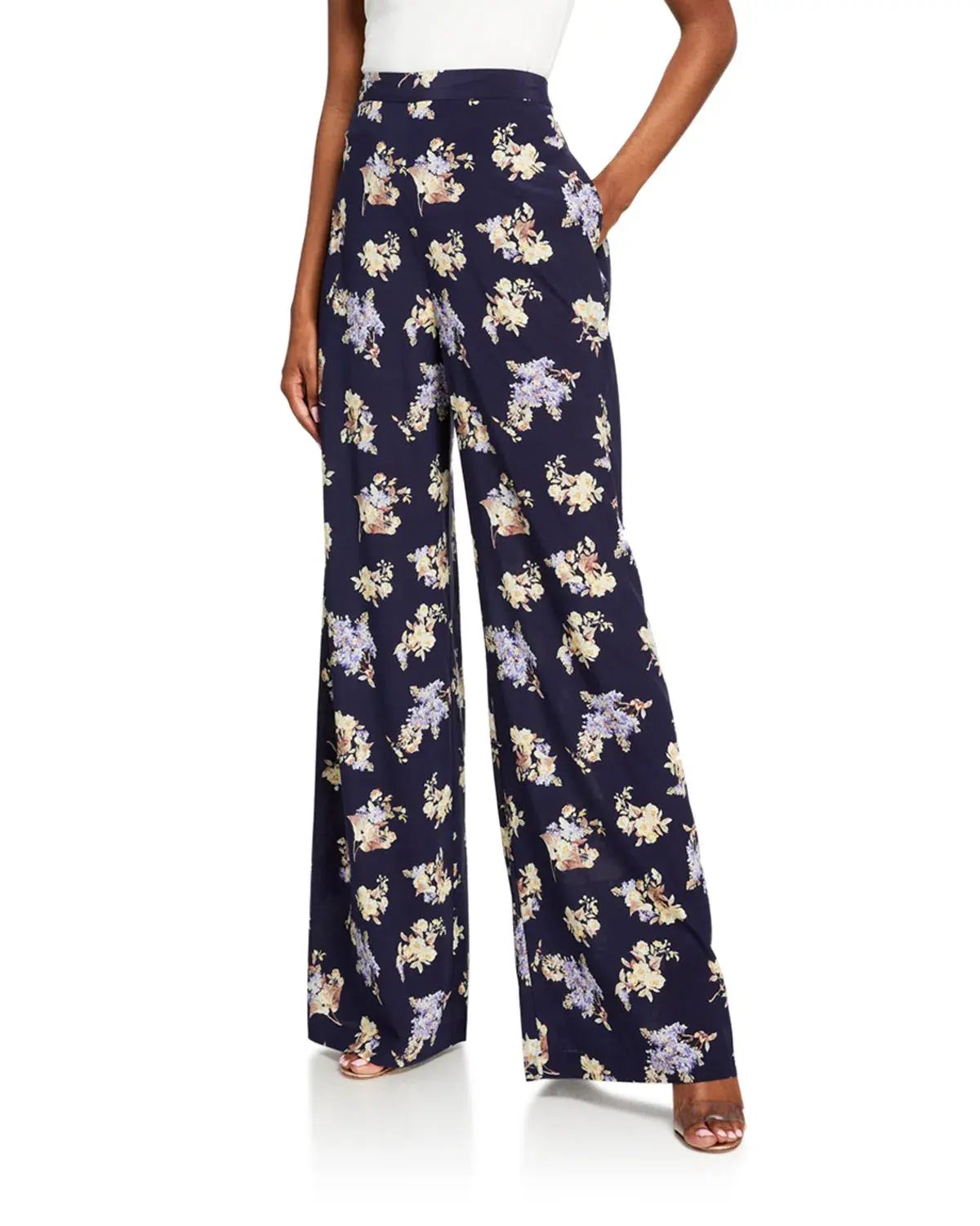 Zimmermann Sabotage Silk Wide Leg Pants Floral Size 1 / AU 10 photo 3