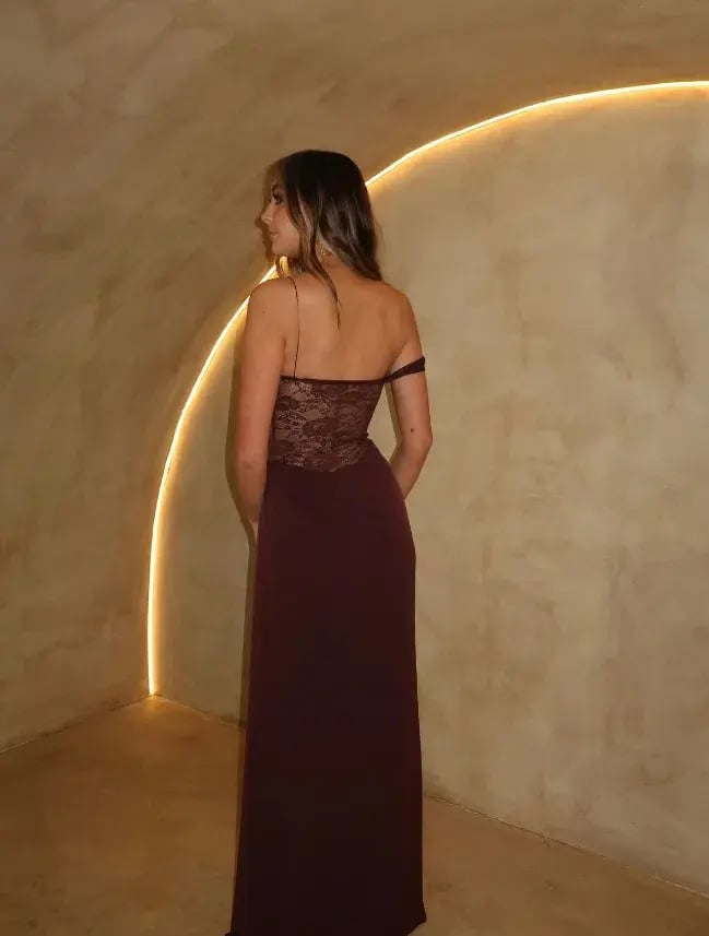 Natalie Rolt Sloane Dress Maxi Espresso Size AU 6 photo 3