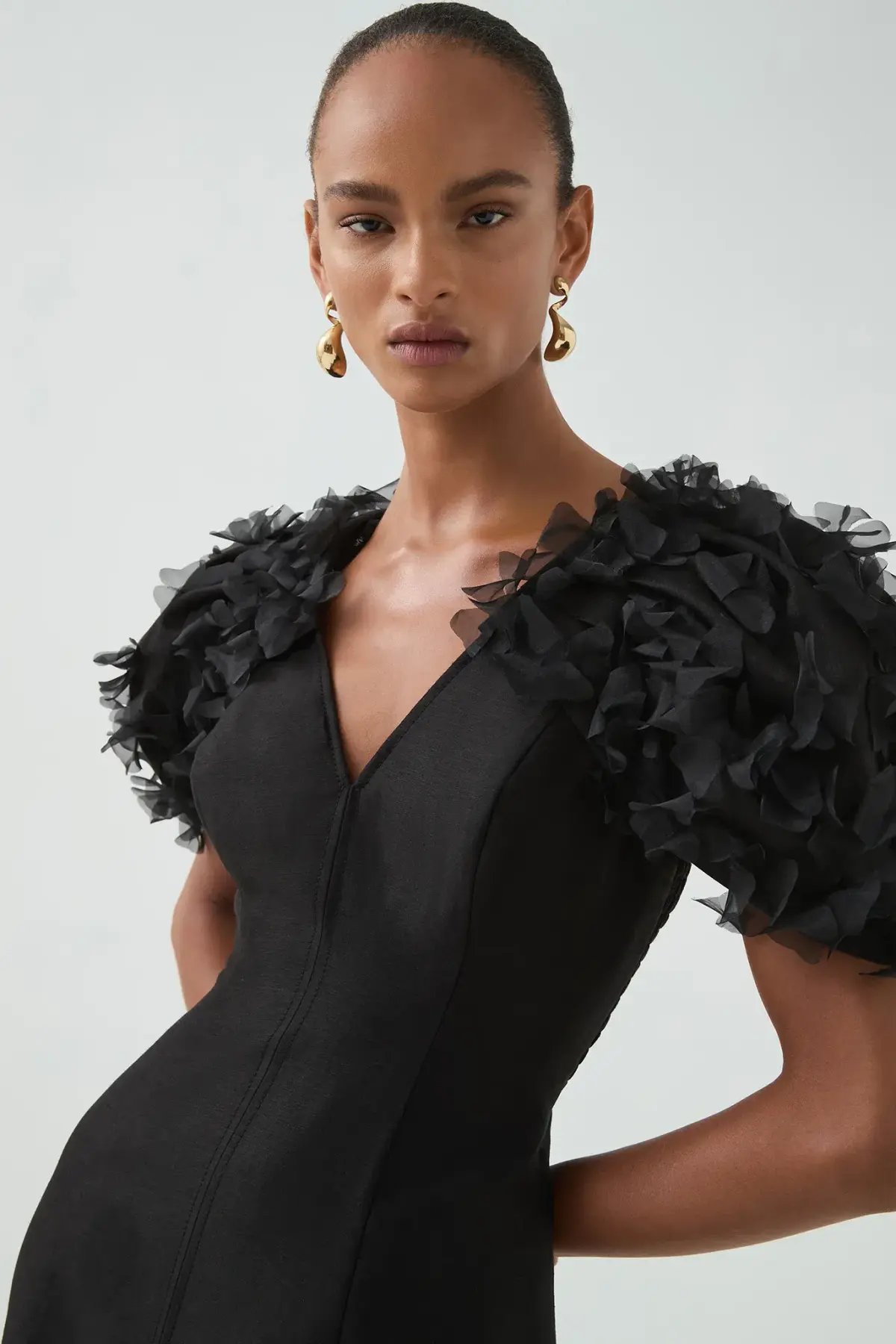 Aje Muse Maxi Dress Black  Size 16 photo 3