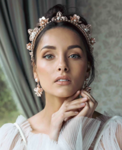 Ashlee Lauren Rose Gold Sofia Pearl Earrings photo 2