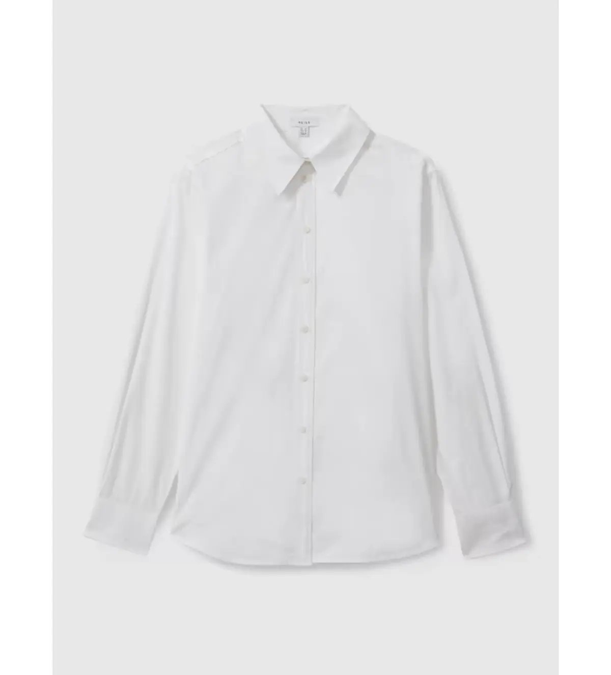 Reiss Jenny-cotton Poplin Shirt In White Size AU 8 photo 3