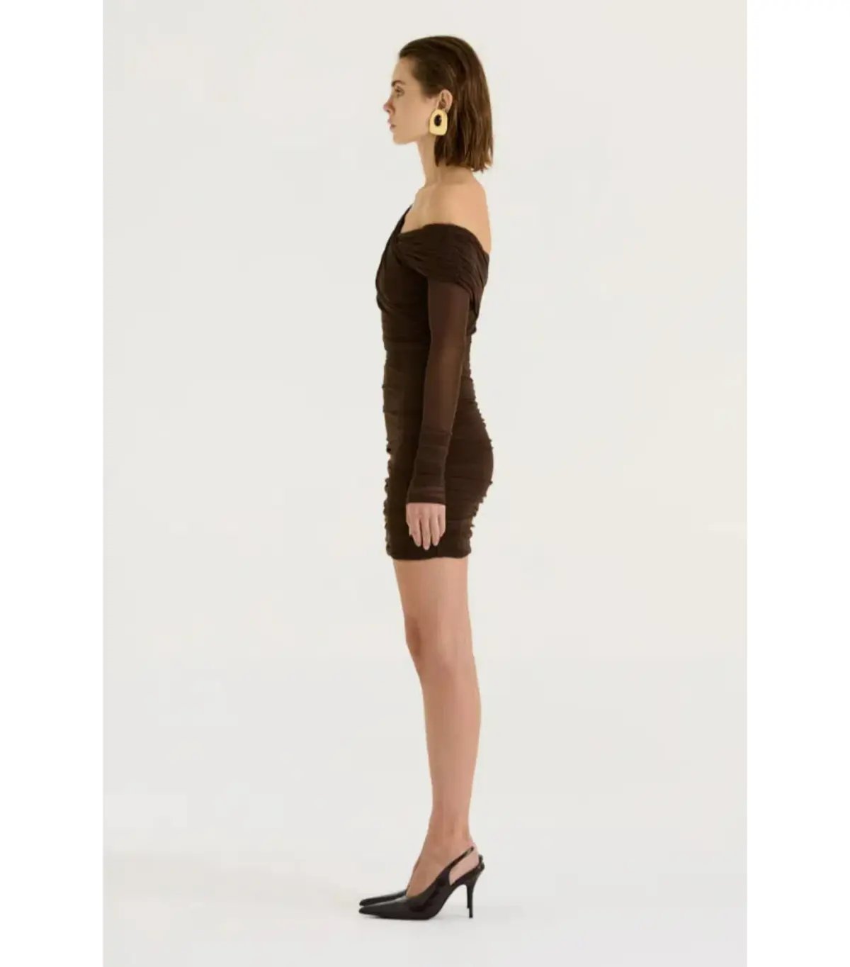 Henne Paris Mini Dress Brown Size AU 10 photo 2