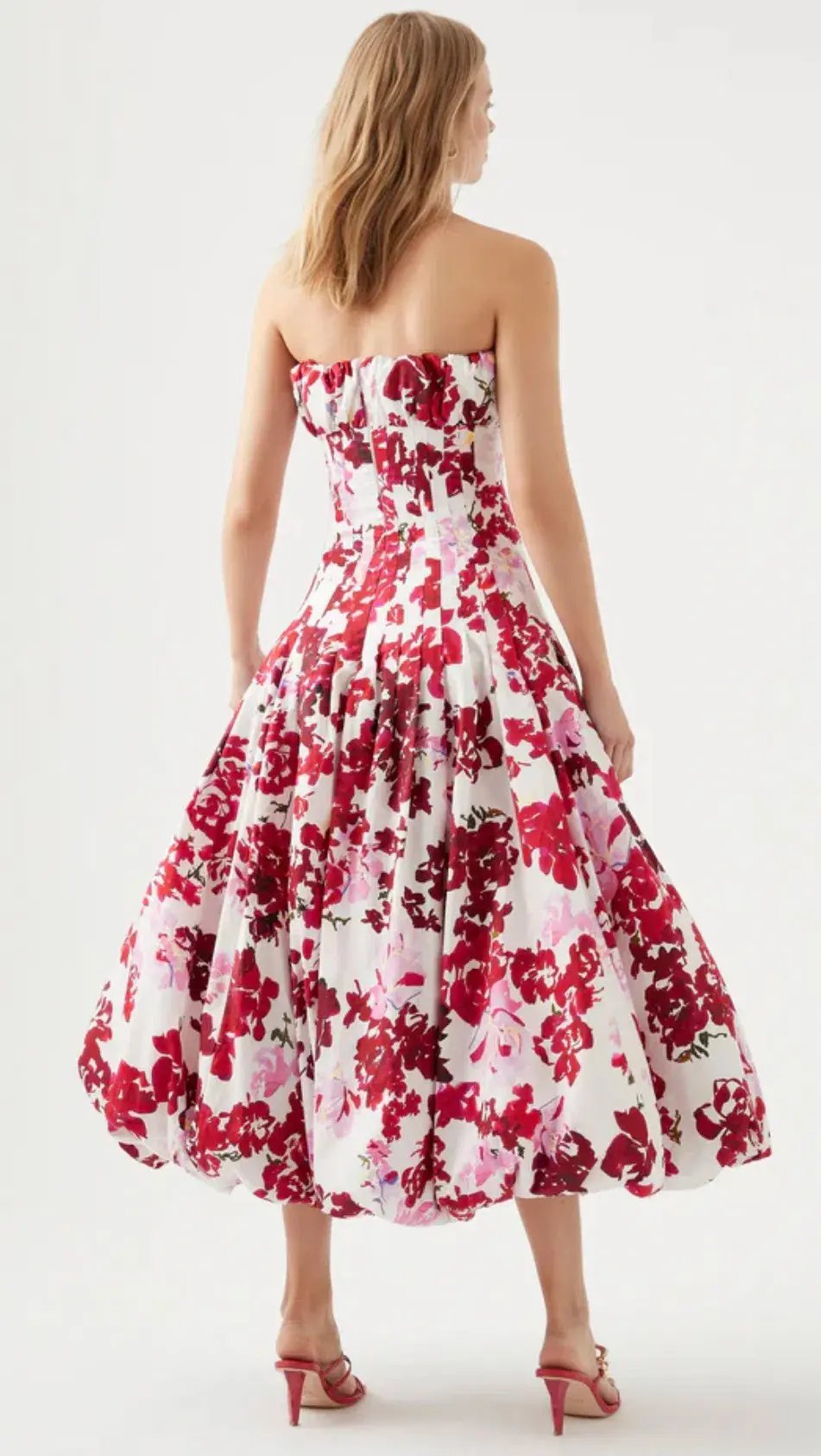 Aje Mathilde Bubble Hem Dress Print Size 14 photo 4