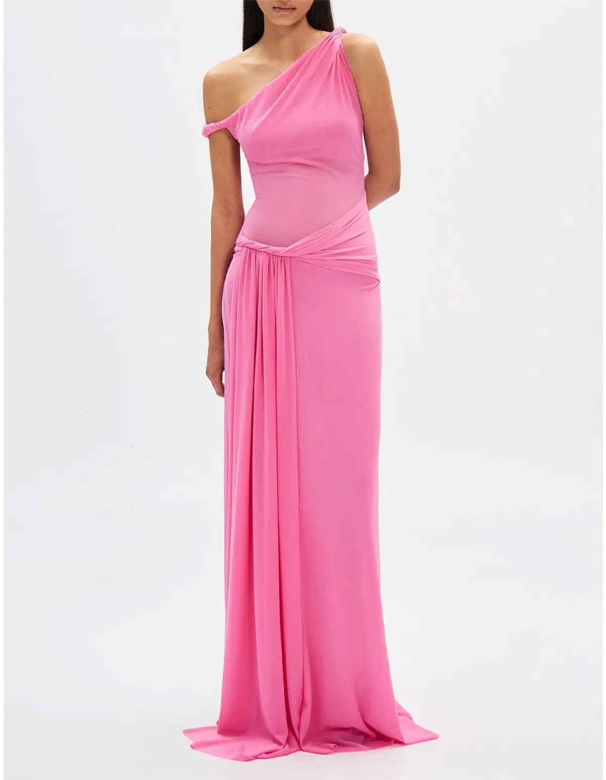 Misha Sisal Mesh Maxi Dress Orchid Pink Size 8 photo 2