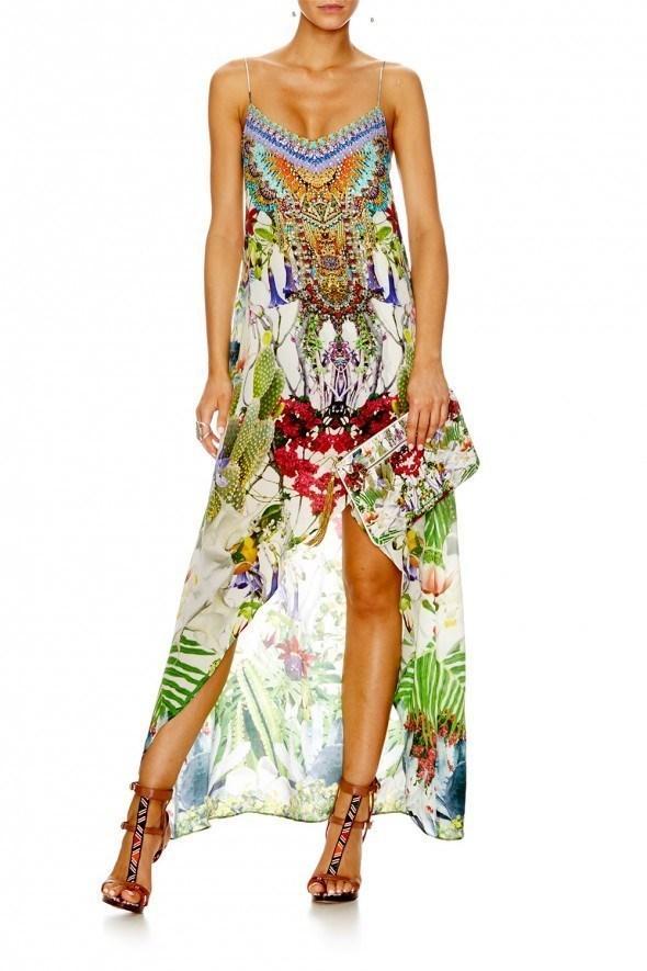 Camilla Exotic Hypnotic Shoestring Double Layer Dress Size 8 photo 2