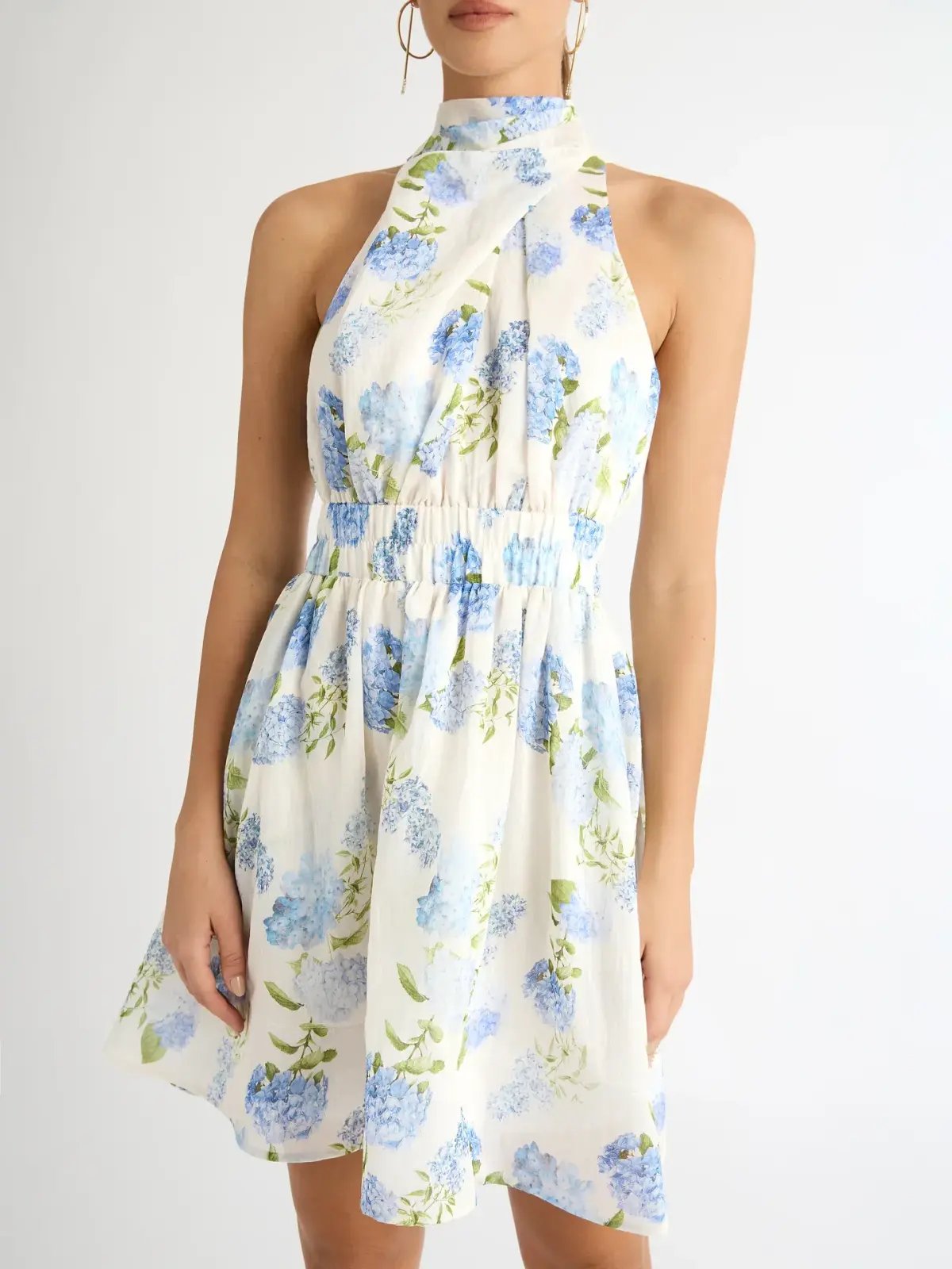 Sheike Blue Bell Mini Dress Floral Size 14 photo 3
