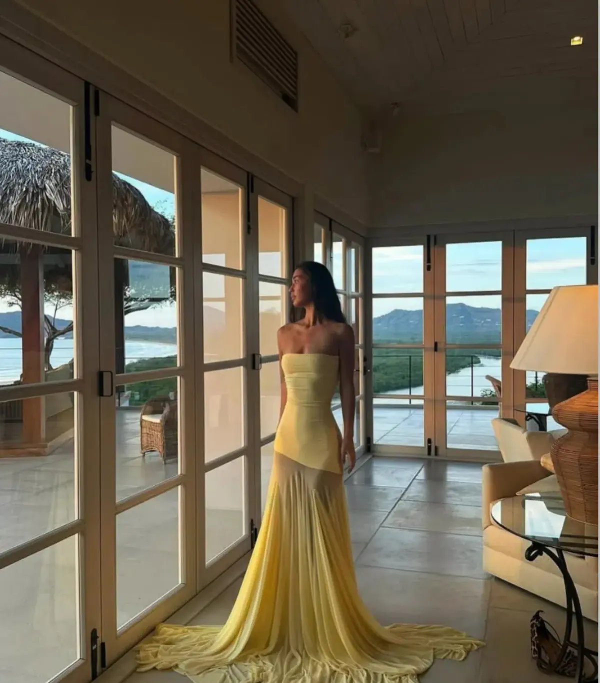 Deme By Gabriella Dahlia Strapless Gown Butter Yellow Size AU 6 photo 3