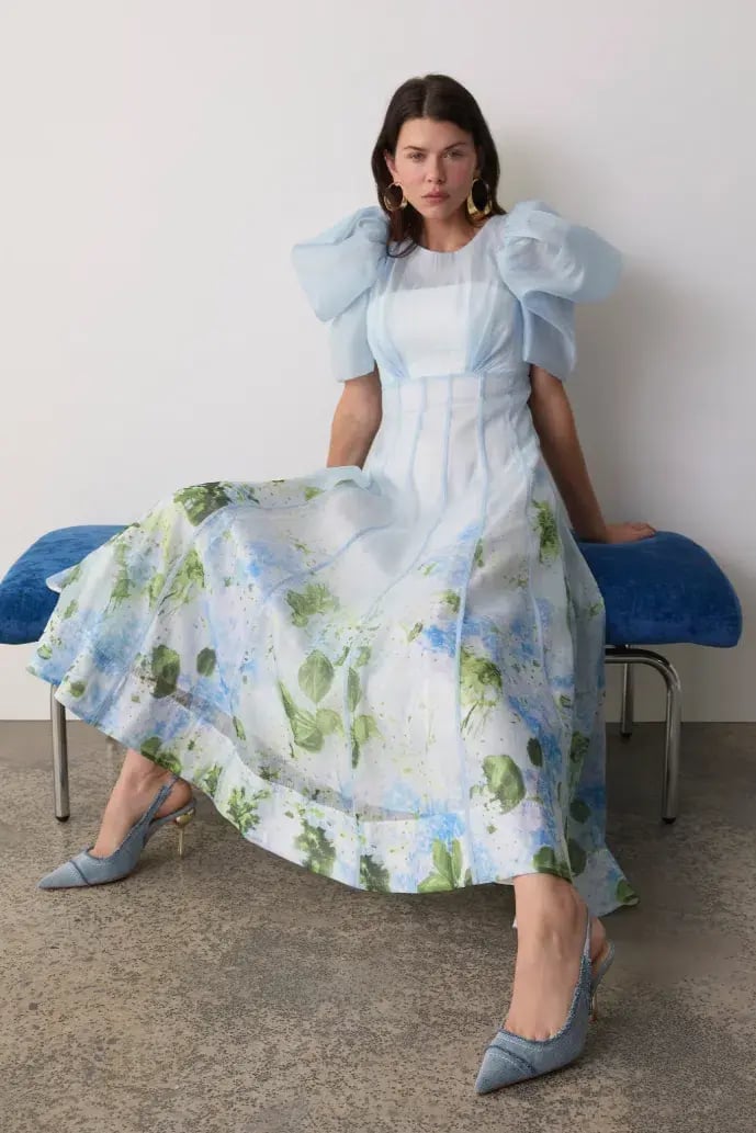 Aje Clementine Midi Dress Floral Size 10 photo 6