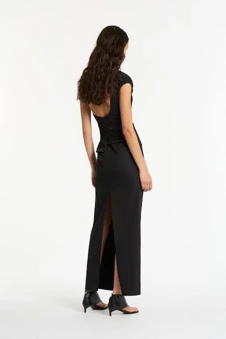 Sir the Label Giacomo Gathered Dress in Black Size 0 / AU 6 photo 2