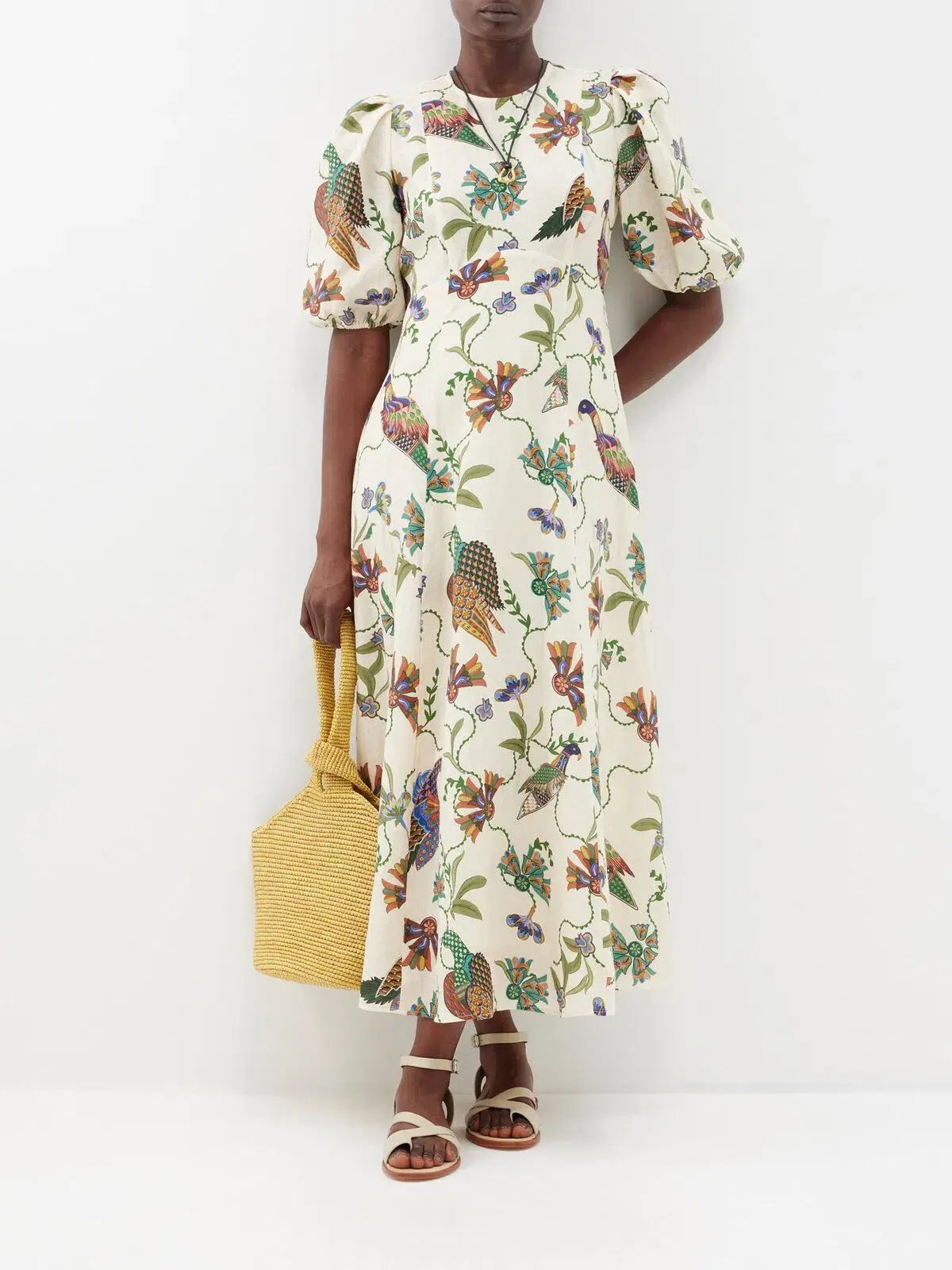 Alemais Birdie Midi Dress Print Size AU 10 photo 2