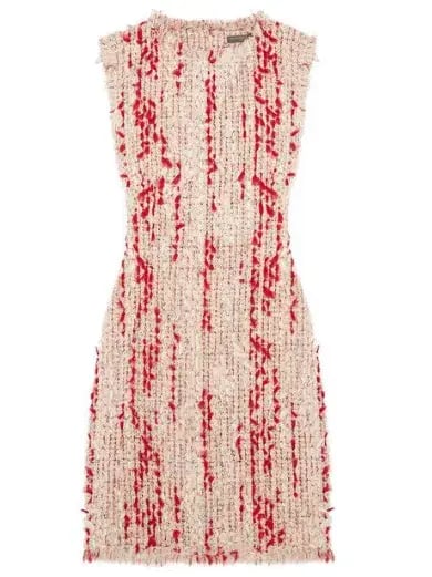 Alexander McQueen Frayed Tweed Mini Dress Multi Size 10 photo 2