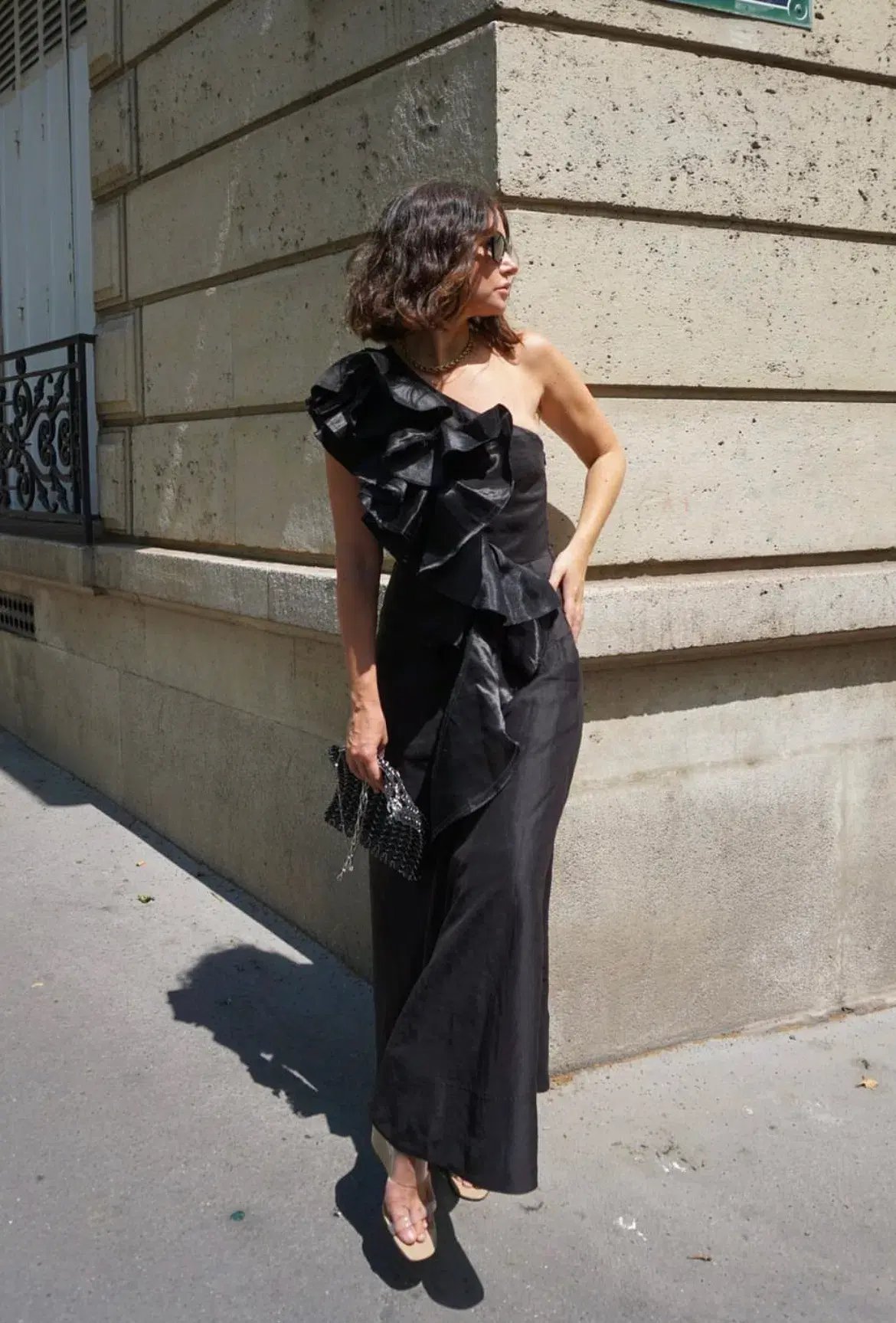 Aje Adelia Midi Dress Black  Size 12 photo 3
