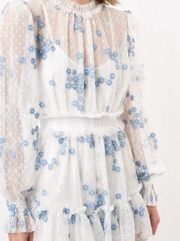 Alice McCall Floral-Print Transparent Playsuit Floral Size 6 photo 3