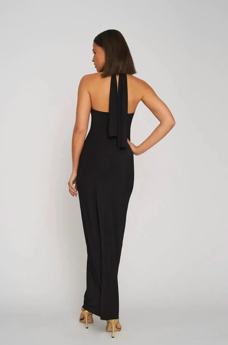 By Johnny Slip Knot Dress Black Size 8 photo 3