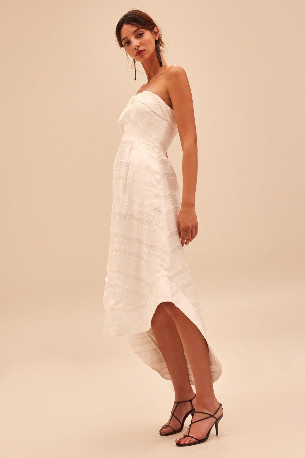 C/MEO collective solitude gown ivory size 6 photo 2