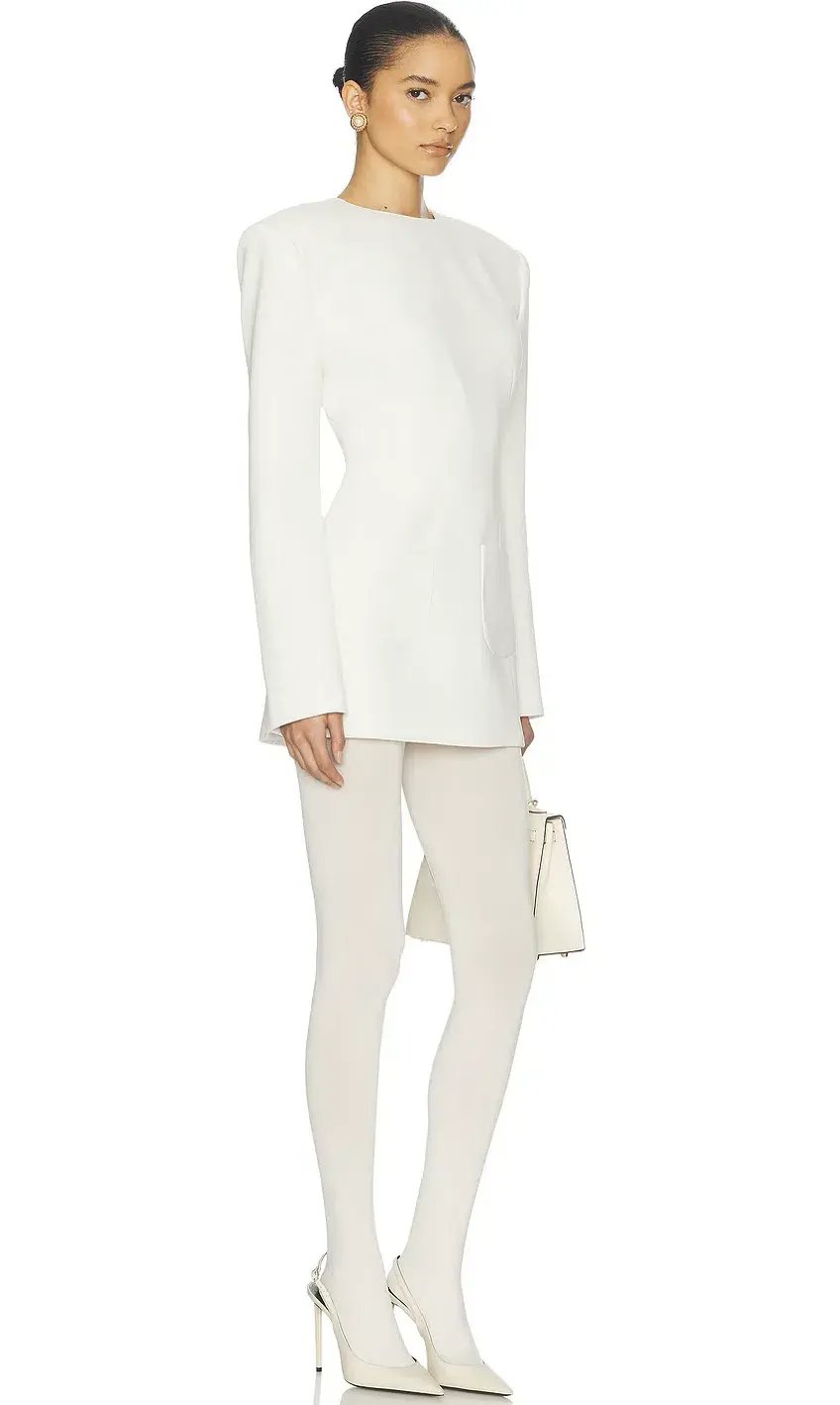 Helsa The Heavy Crepe Suit Mini Dress White Size XS / 6 photo 2
