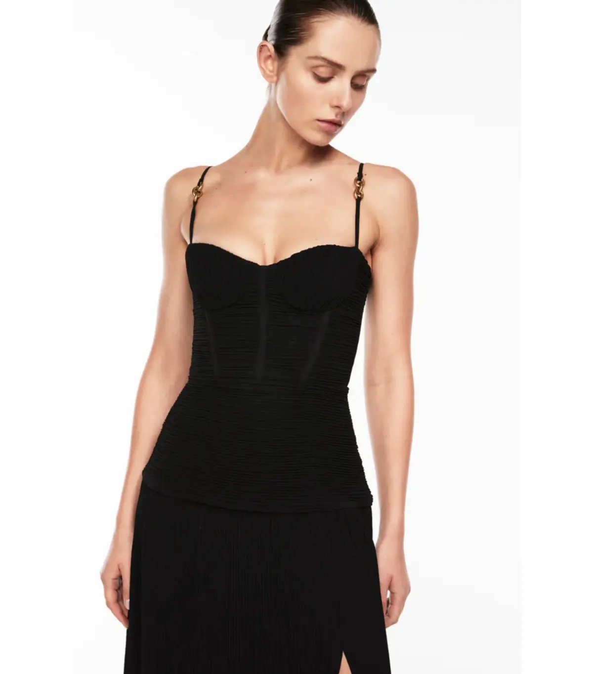 Manning Cartell Double Time Pleat Dress in Black Size AU 6 photo 3