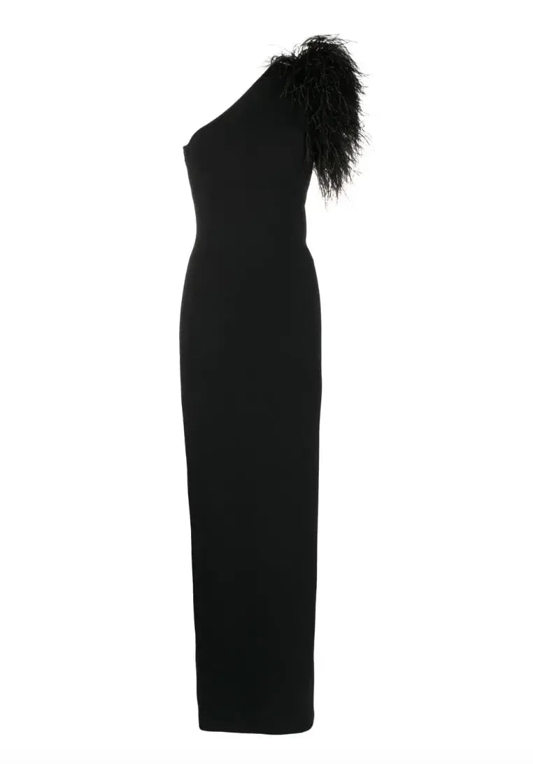 Rachel Gilbert Elcie Gown Black Size 8 photo 5