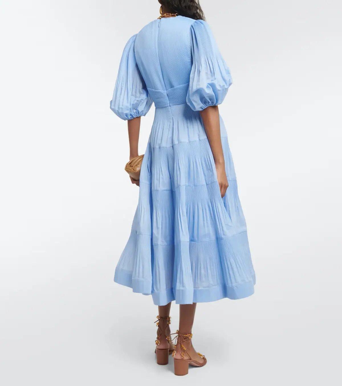 Zimmermann Pleated Midi Dress Jacaranda Size 2 / AU 12 photo 3