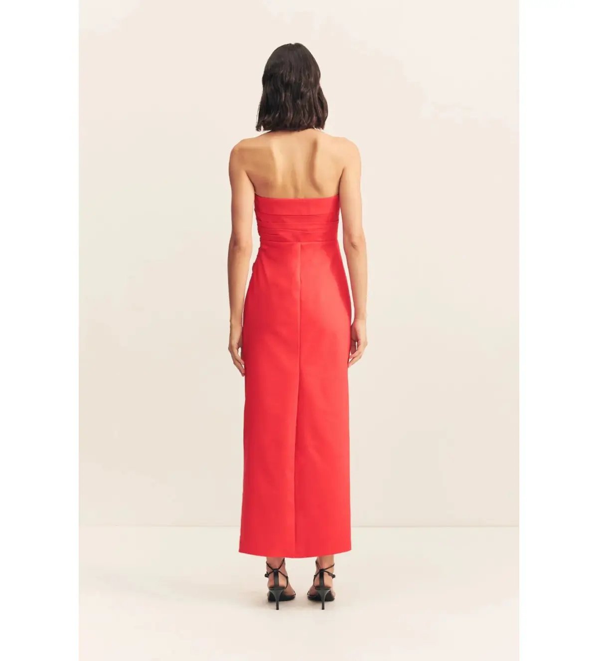 Shona Joy Lani Draped Halter Maxi Dress Chilli Size AU 14 photo 4