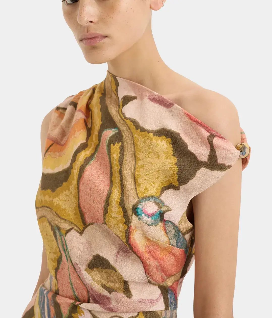 Sir the Label Talulah Knot Mini Dress Sanderling Floral  Size 10 photo 3