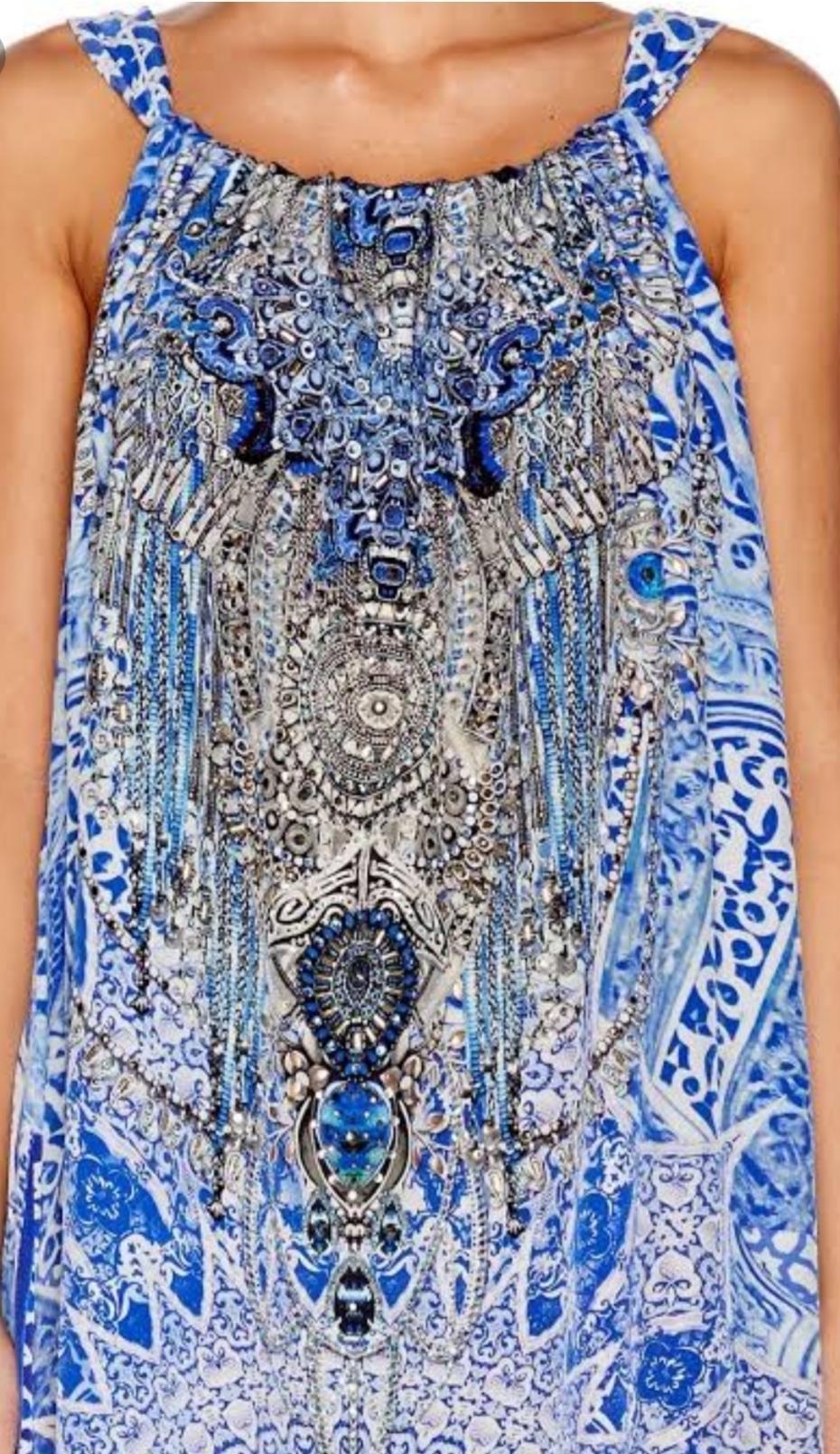 Camilla Bosphorous Drawstring Dress Blue - One Size photo 3