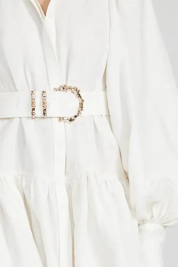 Acler Sherwood Mini Dress Ivory Size 14 photo 5