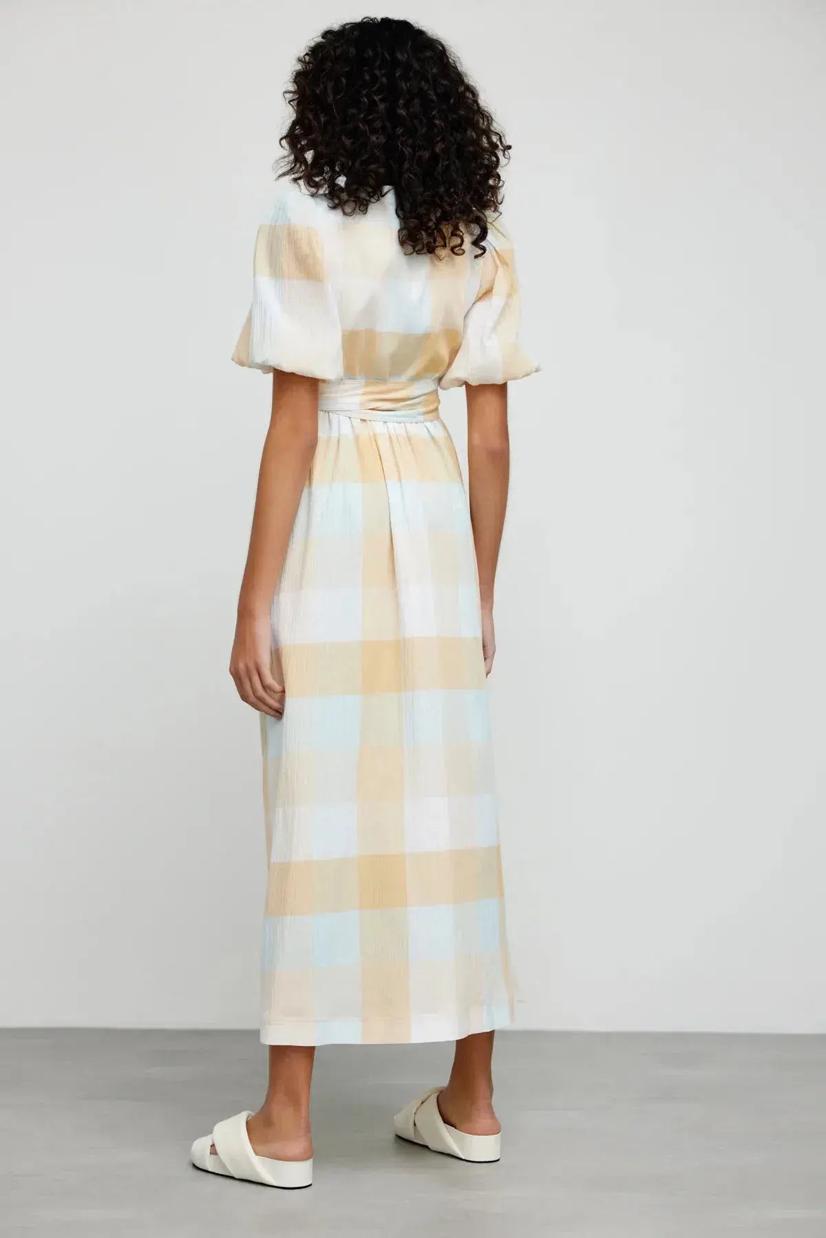 Significant Other Stella Midi Dress Multi Check Size 8 photo 2